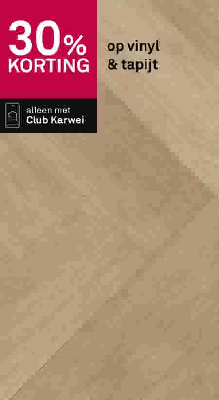 30% korting op vinyl & tapijt