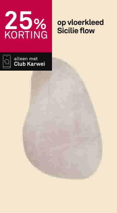 25% korting op vloerkleed Sicilie flow