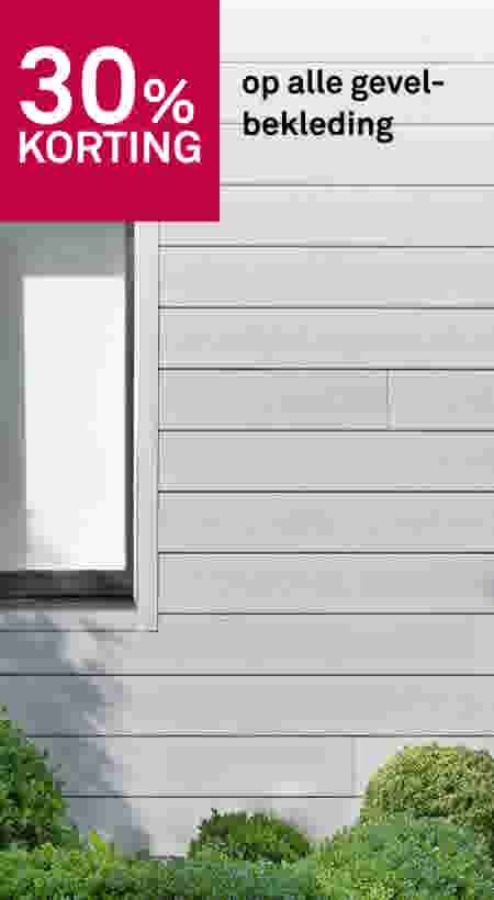 30% korting op alle gevelbekleding