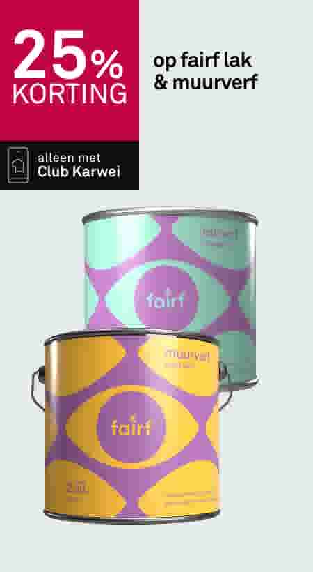 25% korting op fairf lak & muurverf