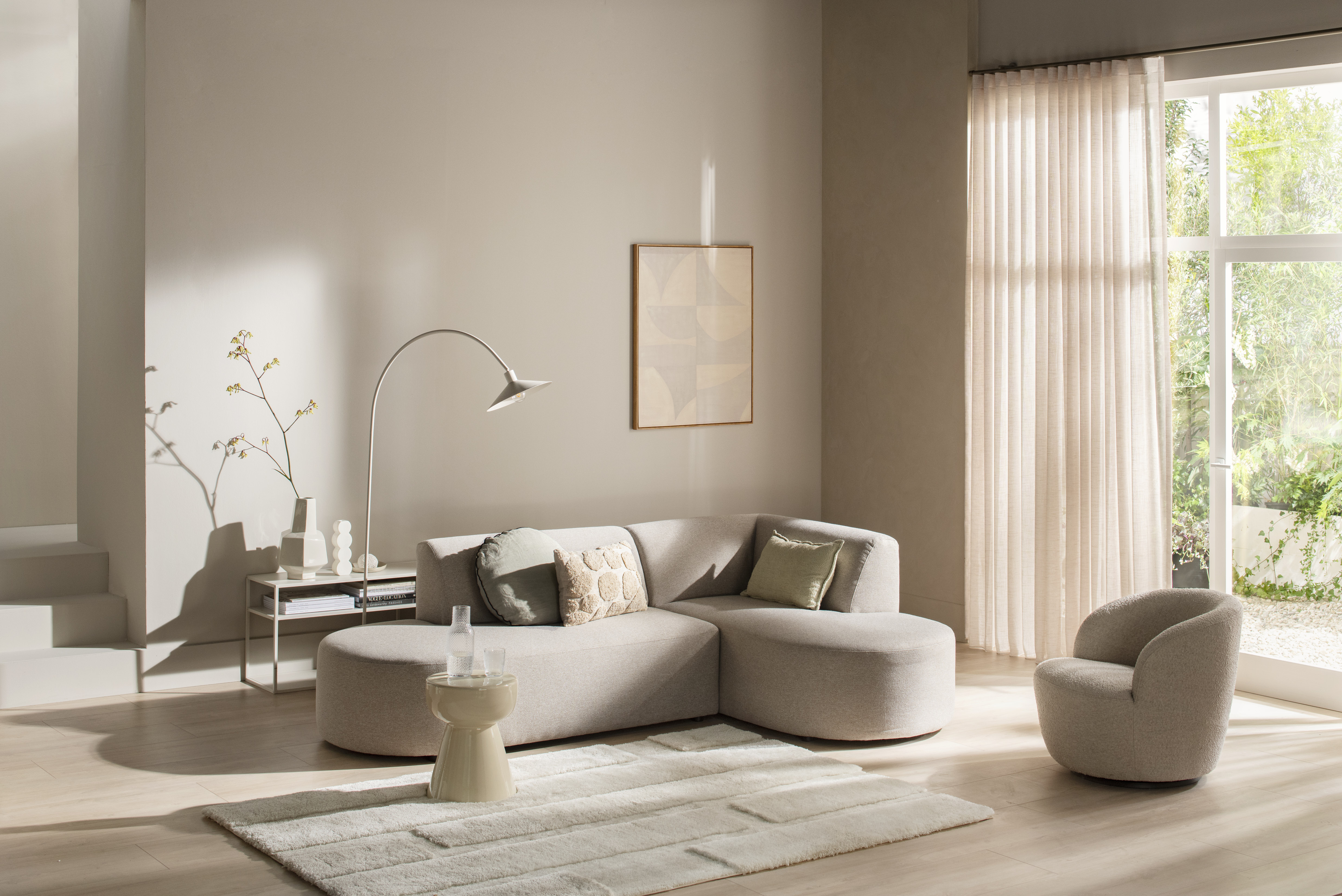 Woonstijl: naturel basis aangevuld met vormen en texturen