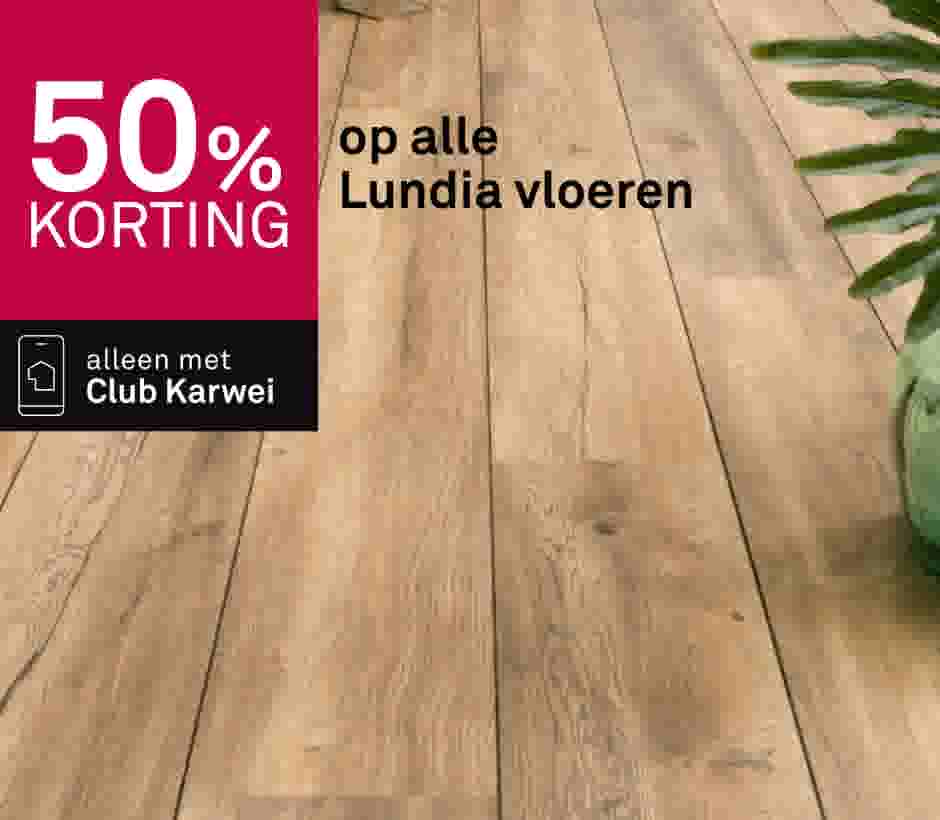 50% korting op alle Lundia vloeren