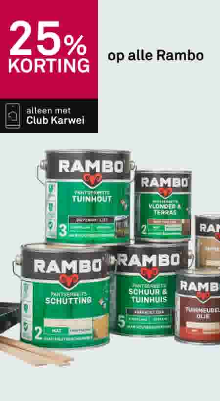 25% korting op alle Rambo