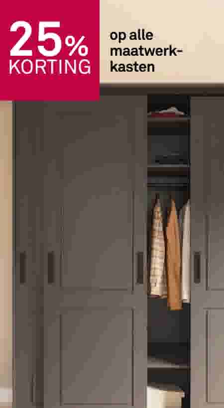 25% korting op alle maatwerkkasten