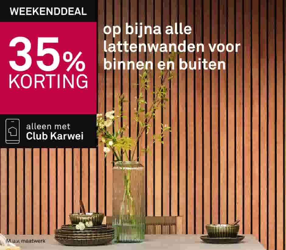 35% korting op bijna alle lattenwanden voor binnen en buiten