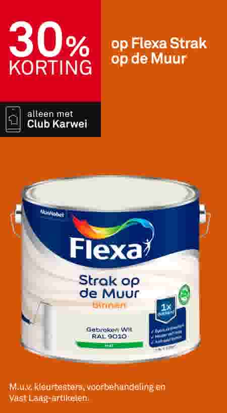 30%  korting  op Flexa  Strak op de Muur