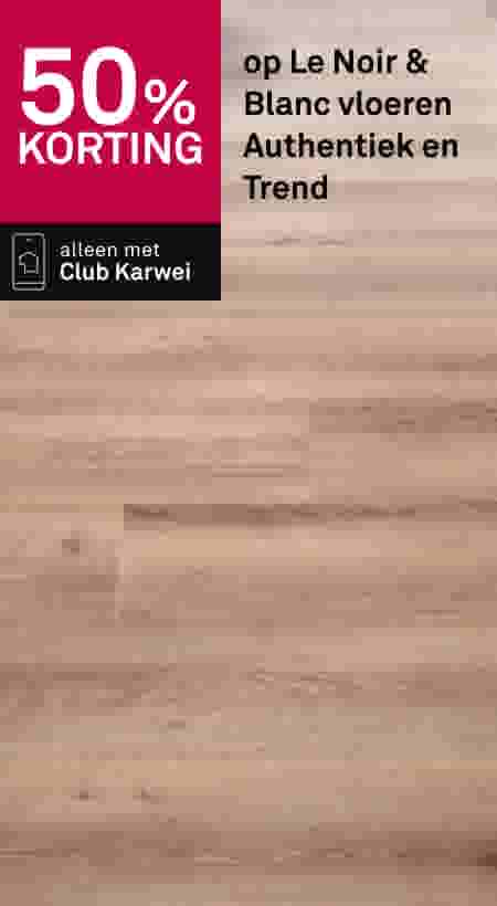 50% korting op Le Noir & Blanc vloeren Authentiek en Trend 