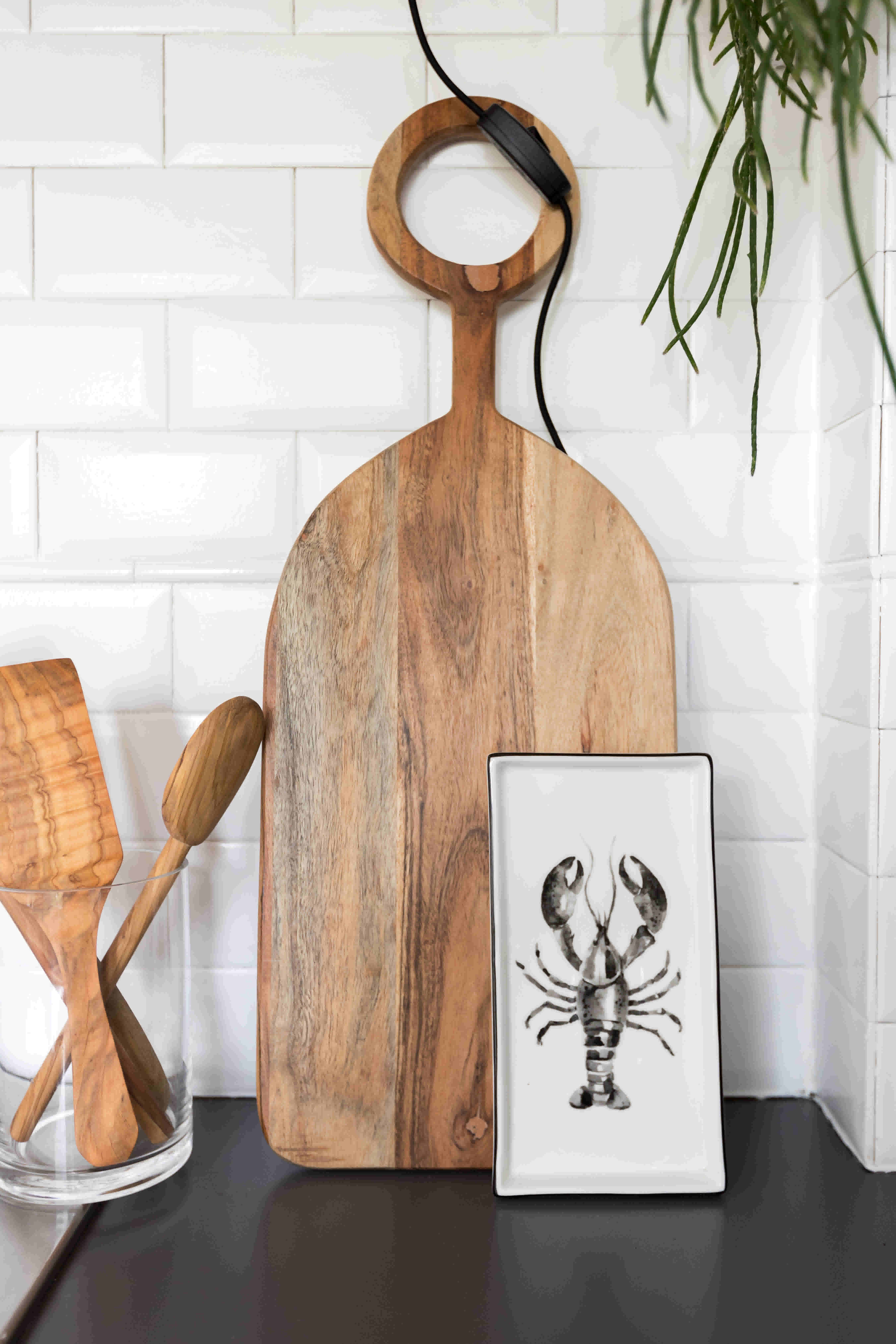 Houten accessoires in de keuken