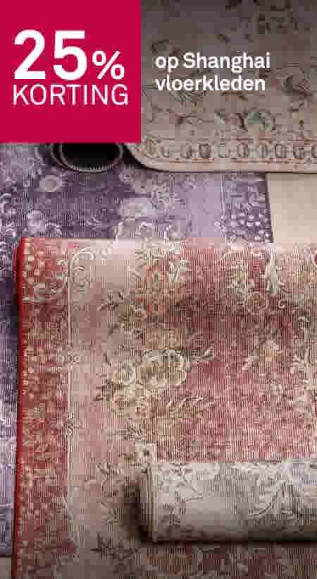 25% korting op Shanghai vloerkleden