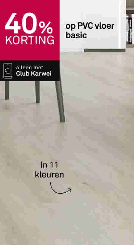40% korting op PVC vloer Basic