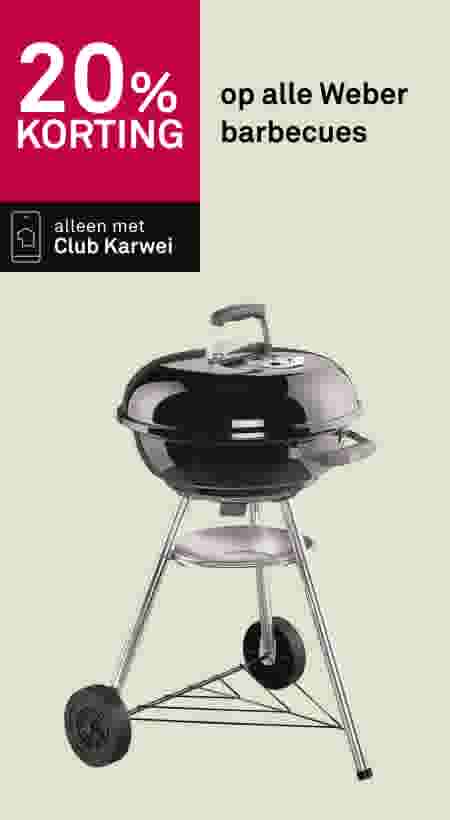 20% korting op alle Weber barbecues