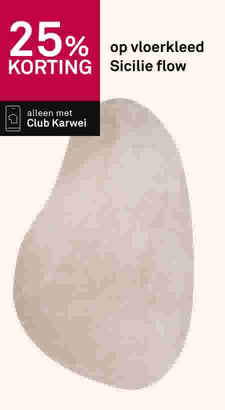 25% korting op vloerkleed Sicilie flow