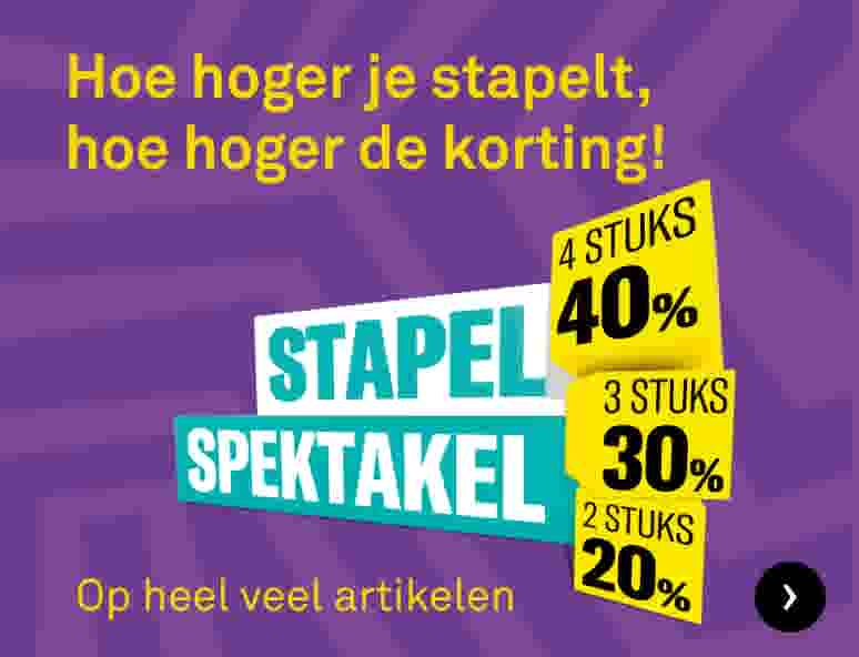 Hoe hoger je stapelt, hoe hoger de korting!