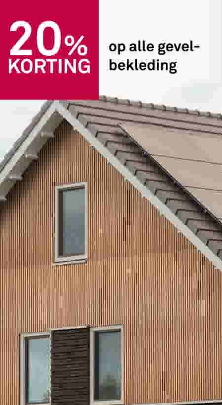 20% korting op alle gevelbekleding