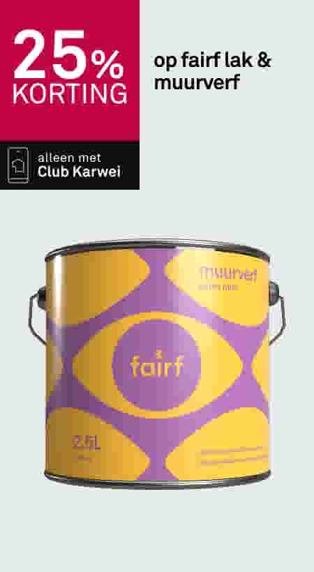 25% korting op fairf lak & muurverf