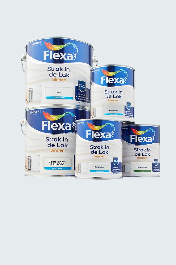 40% korting op bijna alle Flexa Strak in de Lak