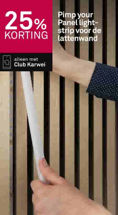 25% korting Pimp your Panel lightstrip voor de lattenwand