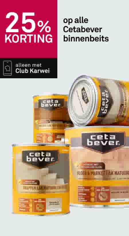 25% korting op alle Cetabever binnenbeits