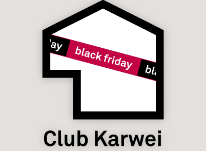 Club Karwei logo met Black Friday banner