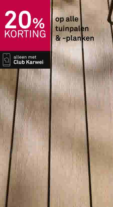 20% korting op alle tuinpalen & -planken