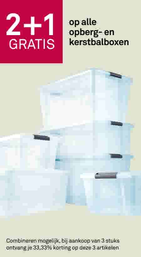 2+1 gratis op alle opberg- en kerstbalboxen