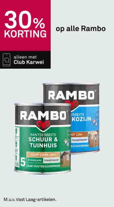 30% korting op alle Rambo
