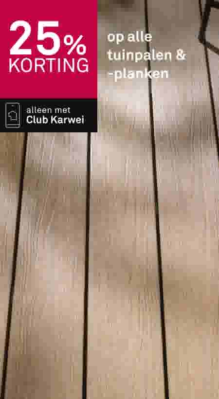 25% korting op alle tuinpalen &  -planken