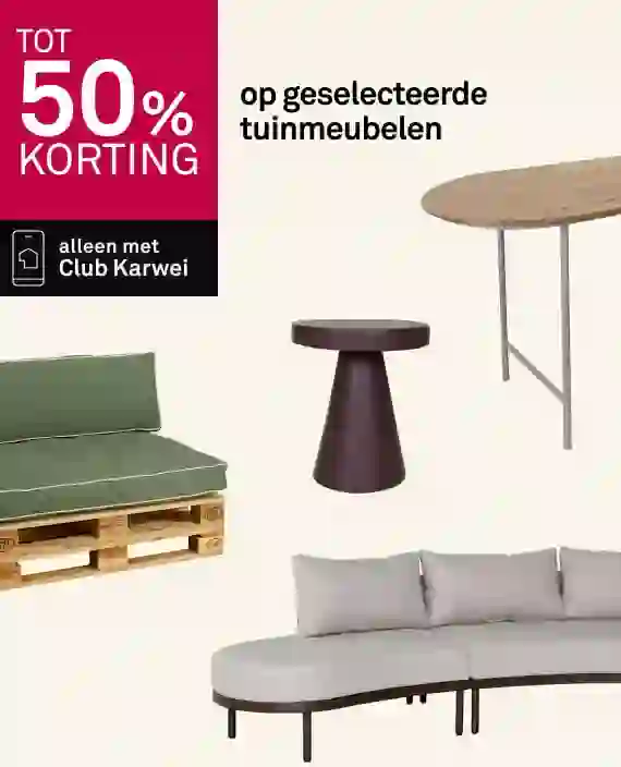 Tot 50% korting op geselecteerde tuinmeubelen