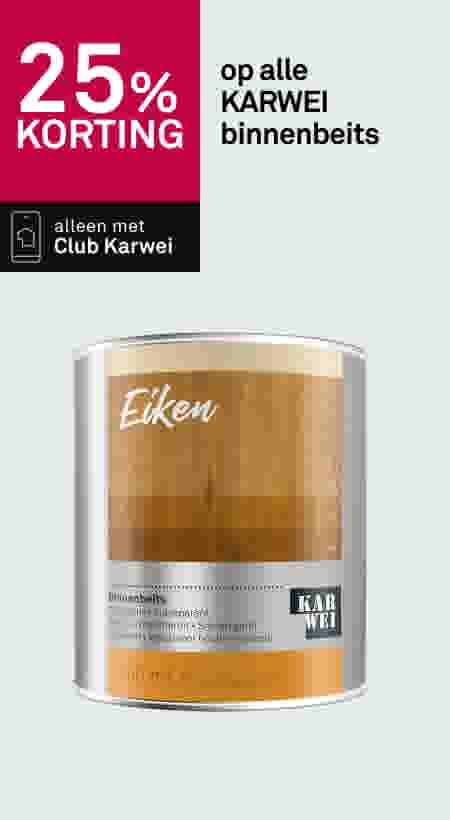 25% korting op alle KARWEI binnenbeits