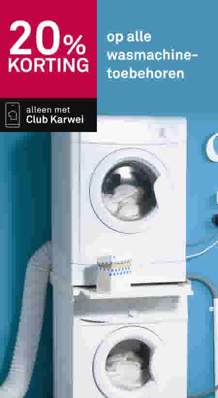 20% korting op alle wasmachine toebehoren