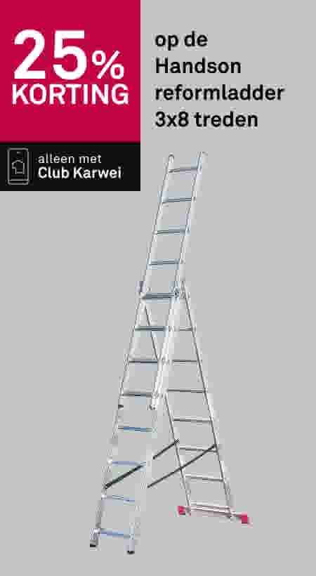 25% korting op de Handson reformladder 3x8 treden