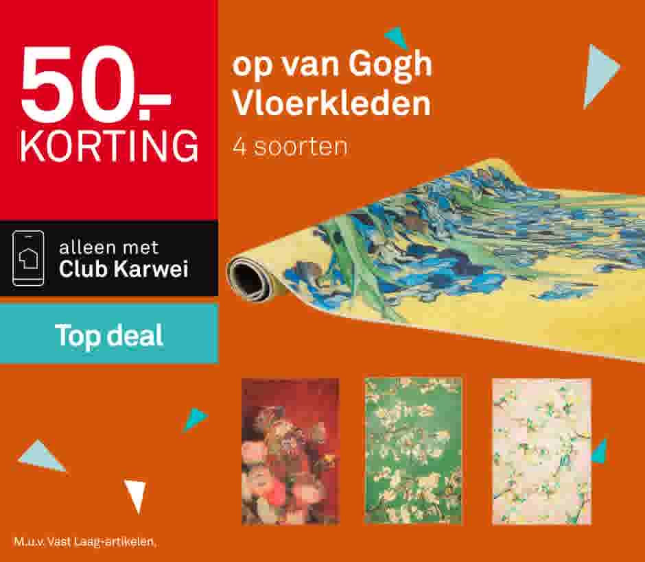 50,- korting op van Gogh Vloerkleden 4 soorten