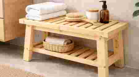 Klusadvies - badkamer - Hoe maak ik een vurenhouten badkamerbankje? - thumbnail