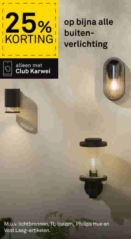 25% korting op bijna alle buiten-verlichting