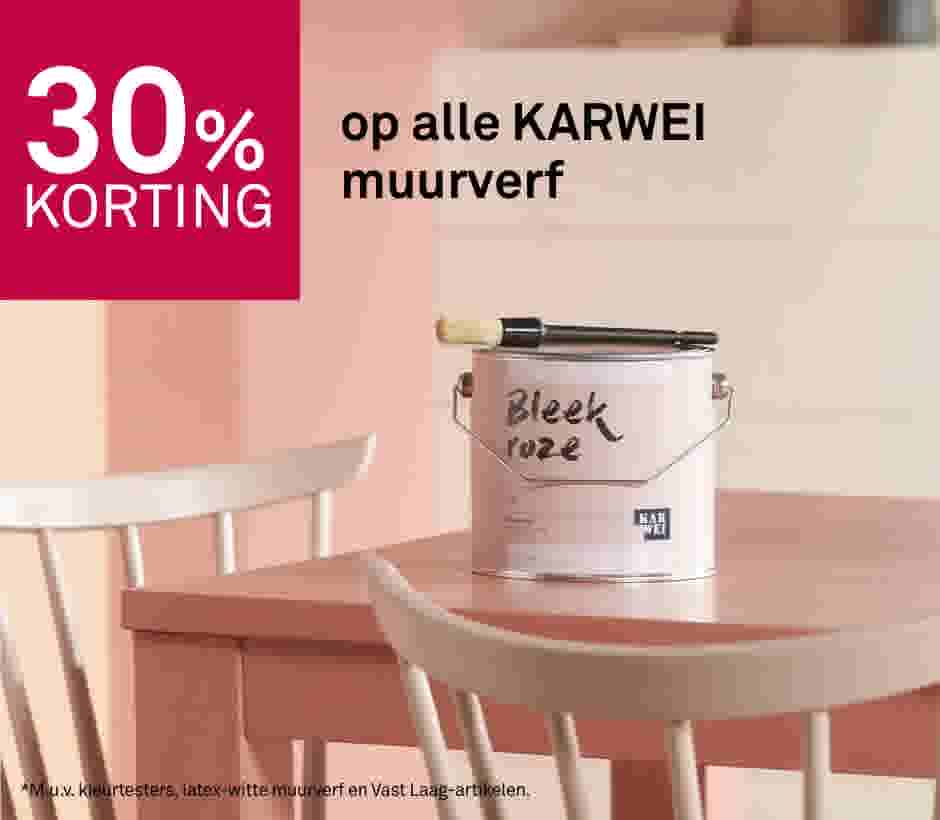 30% korting op alle KARWEI muurverf