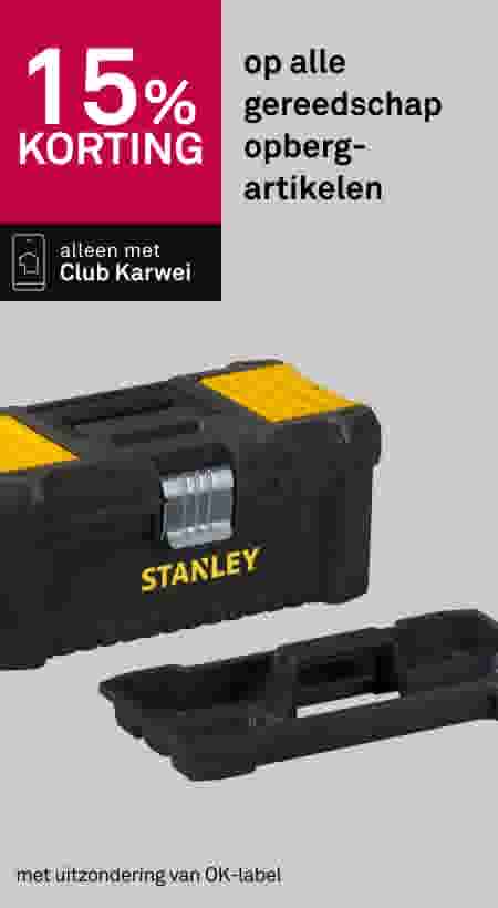 15% korting op alle gereedschap opbergartikelen