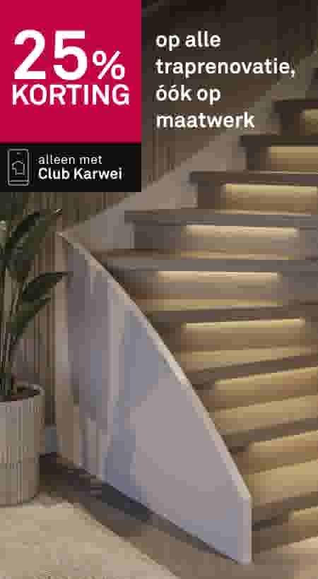 25% korting op alle traprenovatie, óók op maatwerk