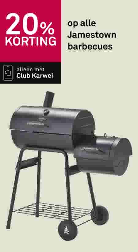 20% korting op alle Jamestown barbecues