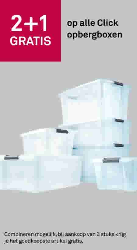 2+1 gratis op alle Click opbergboxen