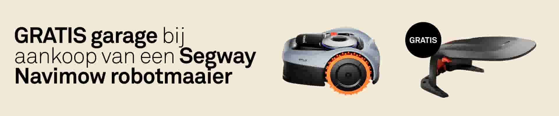 Gratis garage bij aankoop van een Segway Navimow robotmaaier