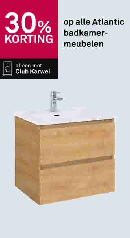 30% korting op alle Atlantic badkamermeubelen