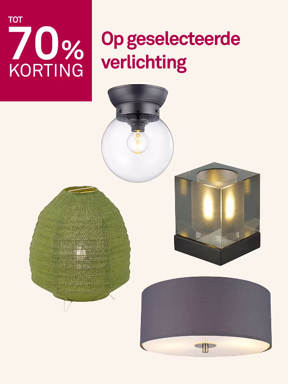 Tot 70% korting op geselecteerde verlichting