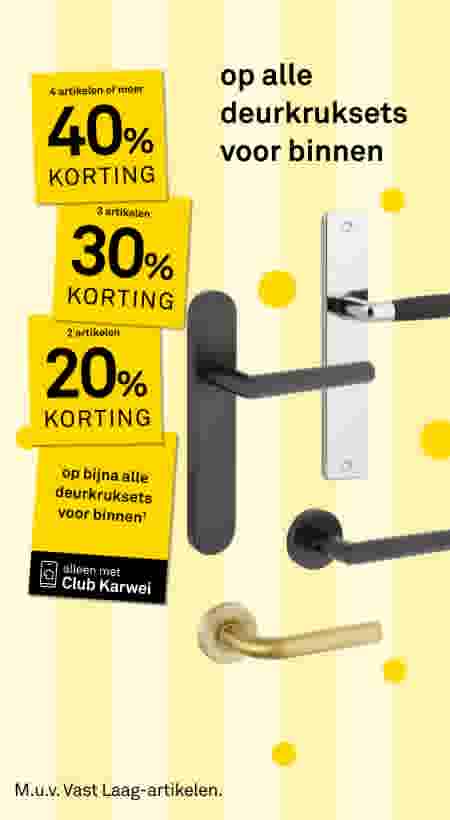 40% korting op alle deurkruksets voor binnen