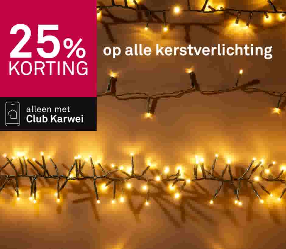 25% korting op alle kerstverlichting