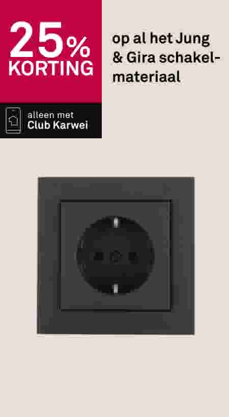 25% korting op al het Jung & Gira schakelmateriaal