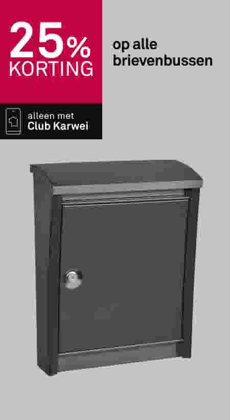 25% korting op alle brievenbussen