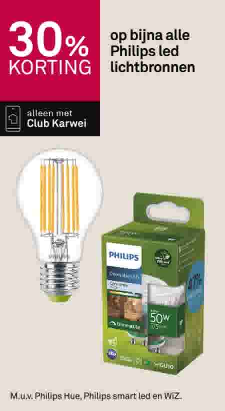 30% korting op alle Philips led lichtbronnen