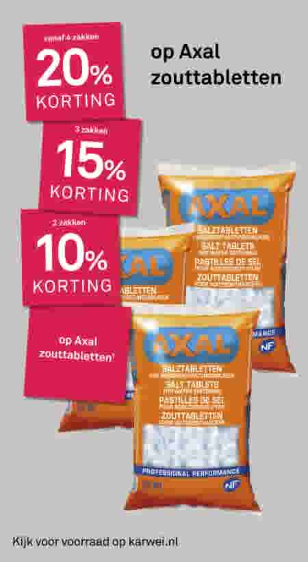 Stapelkorting op Axal zouttabletten