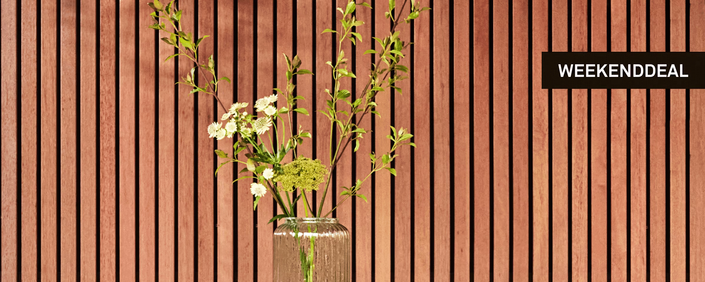 35% korting op bijna alle lattenwanden voor binnen en buiten