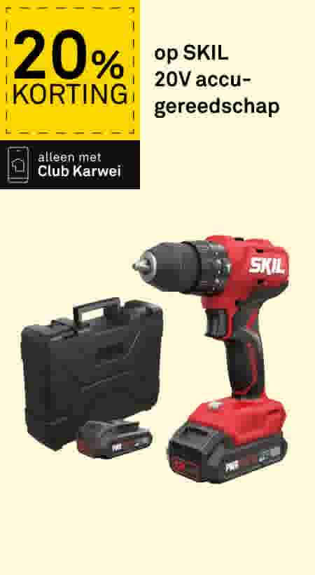 20% korting op SKIL  20V accu-gereedschap